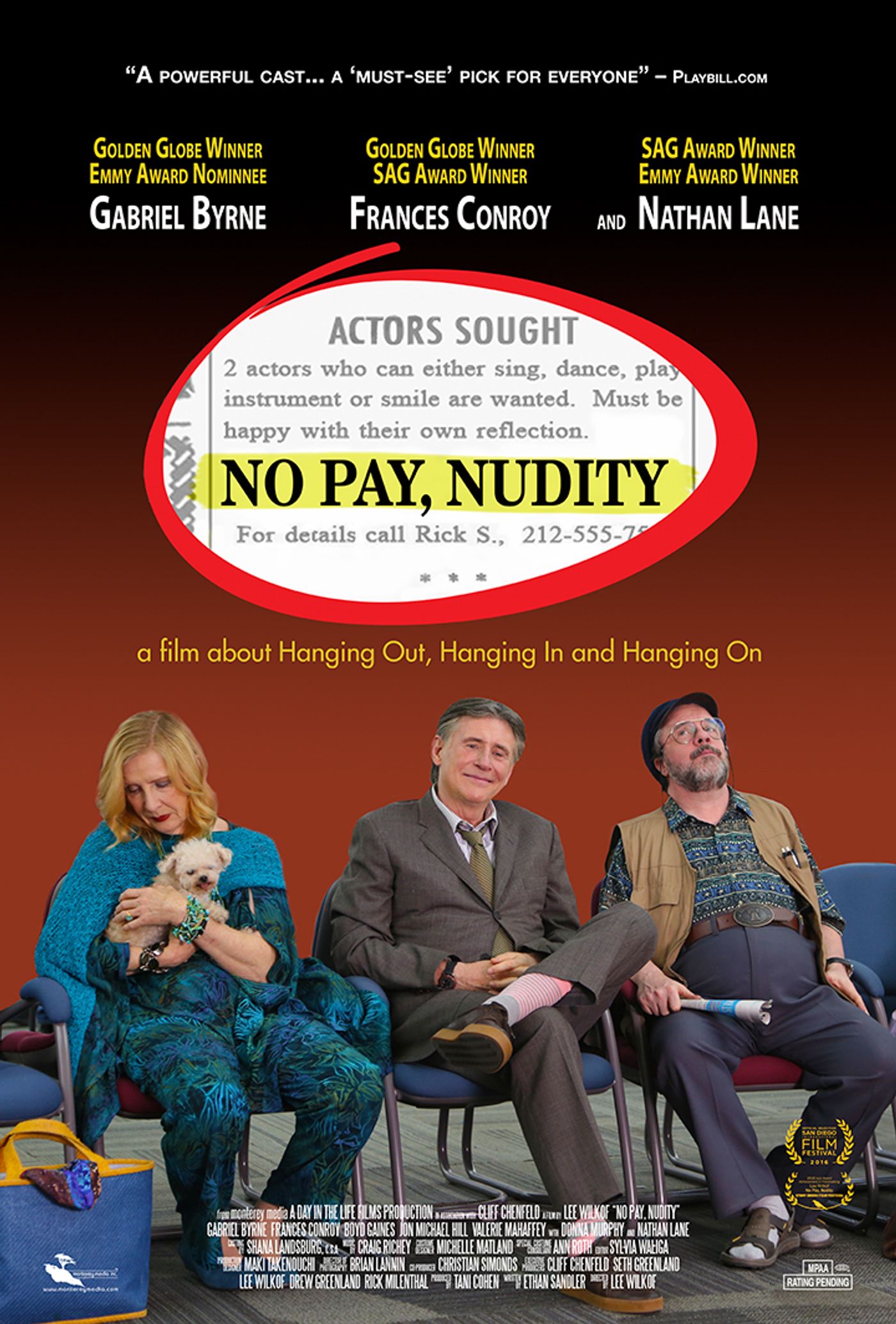 BWW Exclusive: Poster Art for NO PAY, NUDITY, Starring Nathan Lane & More!  Image
