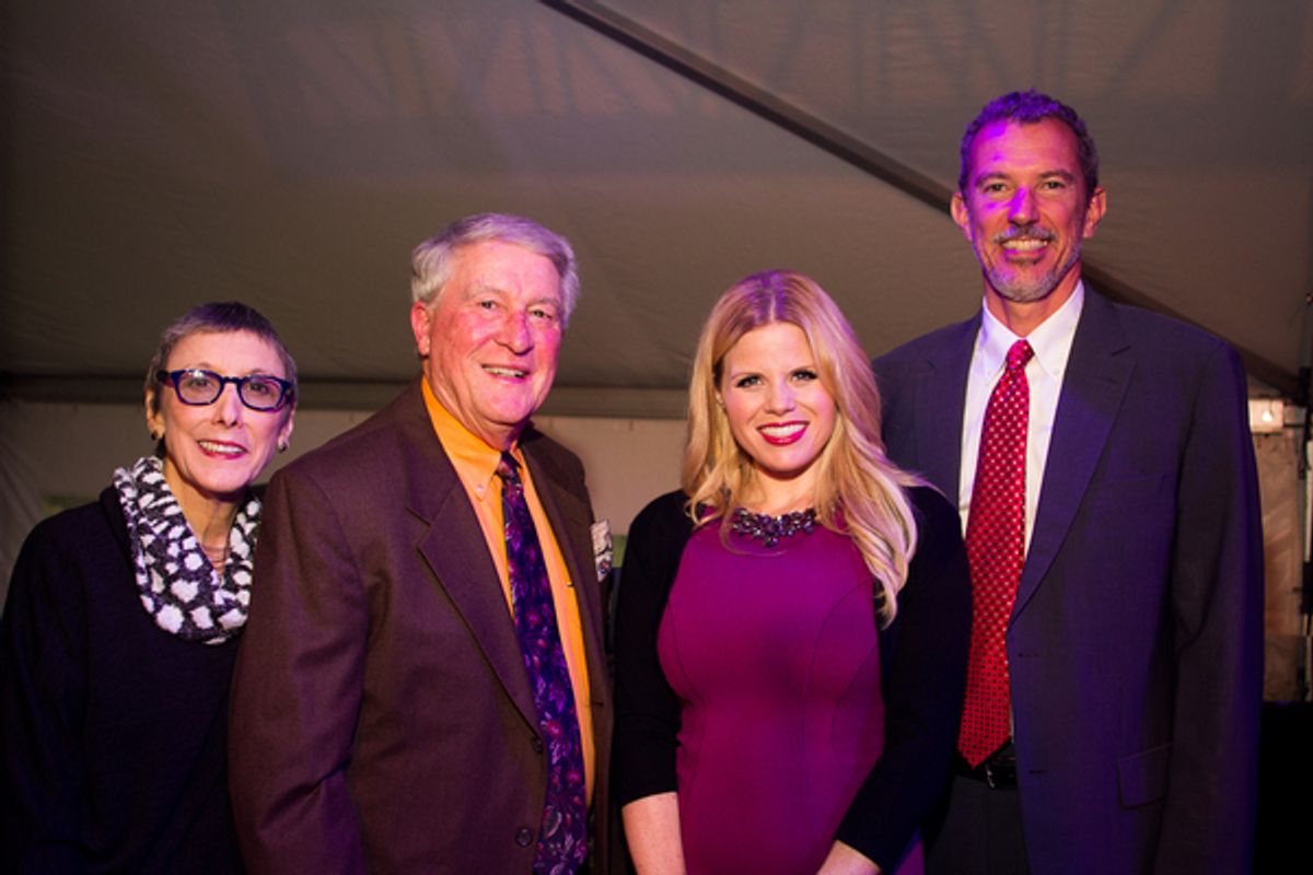 Robyn Goodman, Marvin Woodall, Megan Hilty and Alexander Fraser at 