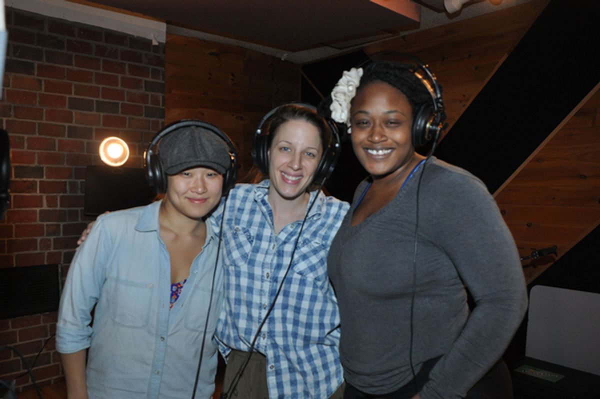 Jenna Ushkowitz, Jessie Mueller and Charity Angel Dawson at 