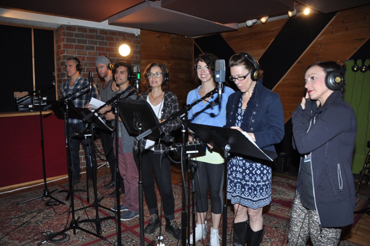 Mike McGowan, Travis Kent, Robert Ariza, Michelle Duffy, Mia Gentile, Tari Kelly and Jenny Lee Stern at 