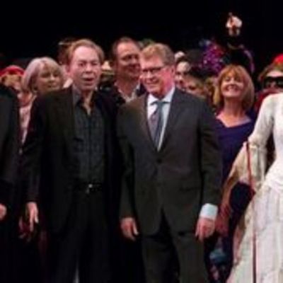Ben Forster, Andrew Lloyd Webber, Michael Crawford and Celinde Schoenmaker
 Photo