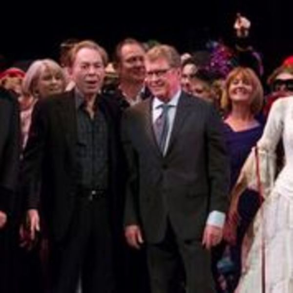 Ben Forster, Andrew Lloyd Webber, Michael Crawford and Celinde Schoenmaker
 Photo