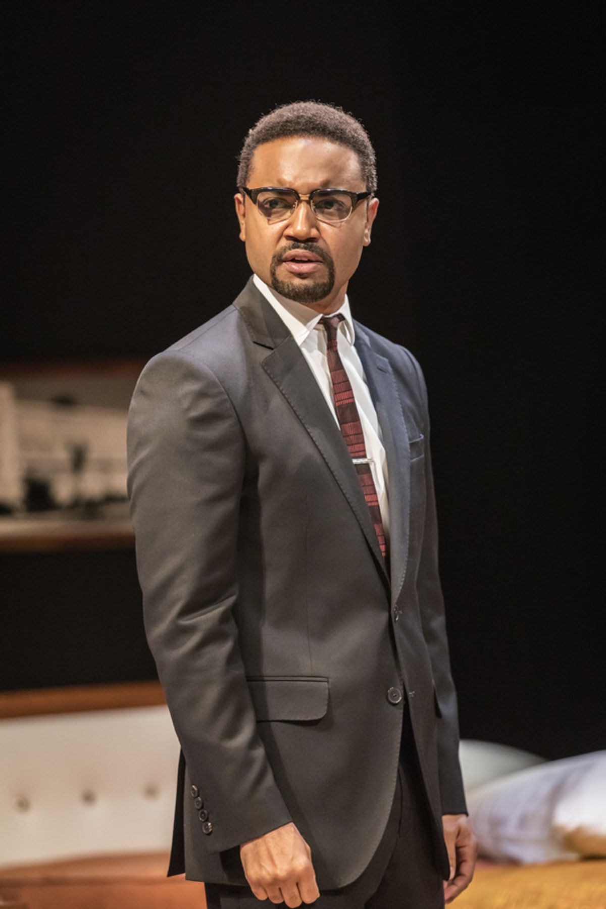 ONE NIGHT IN MIAMI by Powers,         , Writer â€“ Kemp Powers, Director -
Kwame Kwei-Armah, Designer â€“ Robert Jones, Lighting â€“ Oliver Fenwick, The Donmar Waehouse, 2016, Credit: Johan Persson/ at 