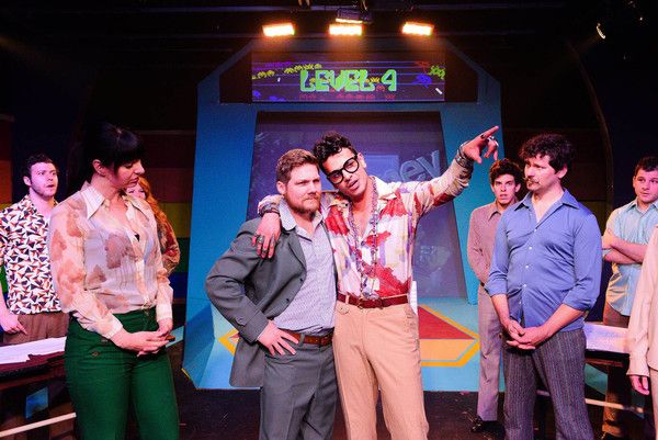 Lindsey Pearlman, Wes Needham, Omer Abbas Salem and Kevin Stangler with the cast of M Photo