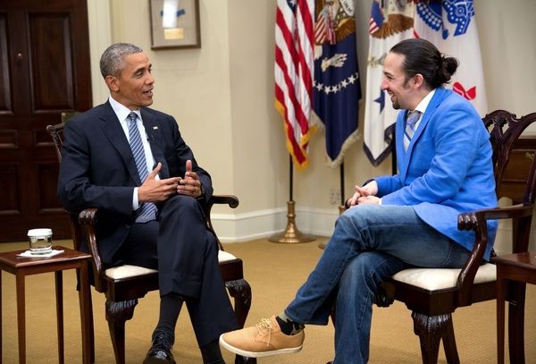 Barack Obama and Lin-Manuel Miranda Photo