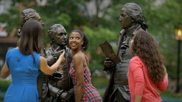 Phillipa Soo, Renee Elise Goldsberry, and Jasmine Cephas Jones  Photo