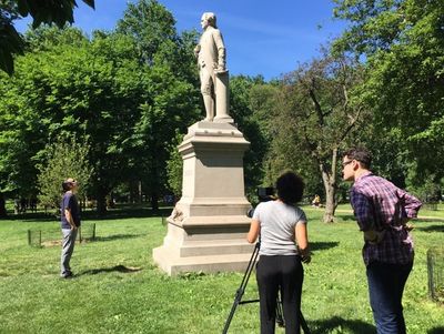 Lin-Manuel Miranda, Nadia Hallgren, and  Alex Horwitz  Photo