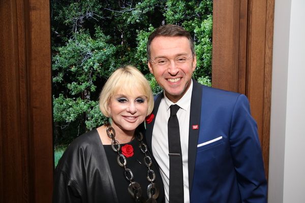 Louise Evins and Andrew Lippa Photo