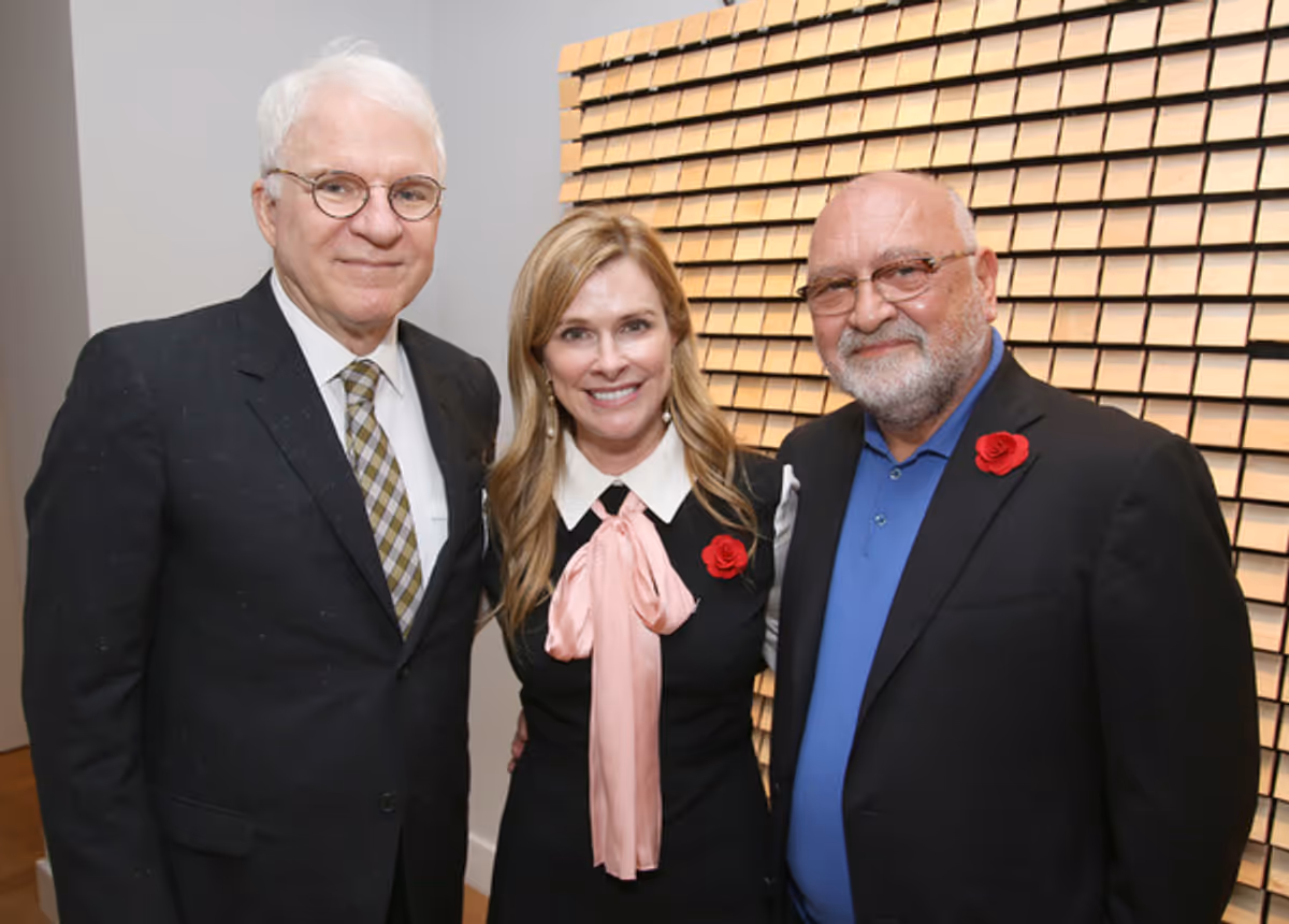 Steve Martin, Elizabeth Dewberry and Ahmet Kocabiyik at 