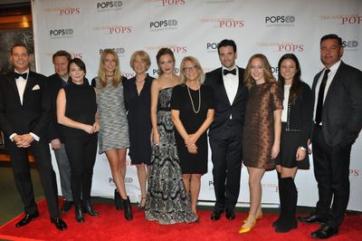 Steven Reineke, Laura Osnes, Colin Donnell, Nathan Gunn and members of the families o Photo
