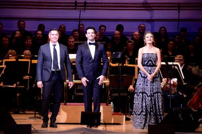 Nathan Gunn, Colin Donnell and Laura Osnes Photo