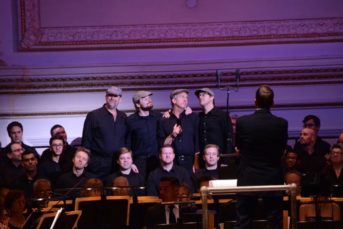 Andrew Parks Marc Day, Steven orre and Matt Herbeck of Essential Voices USA at 