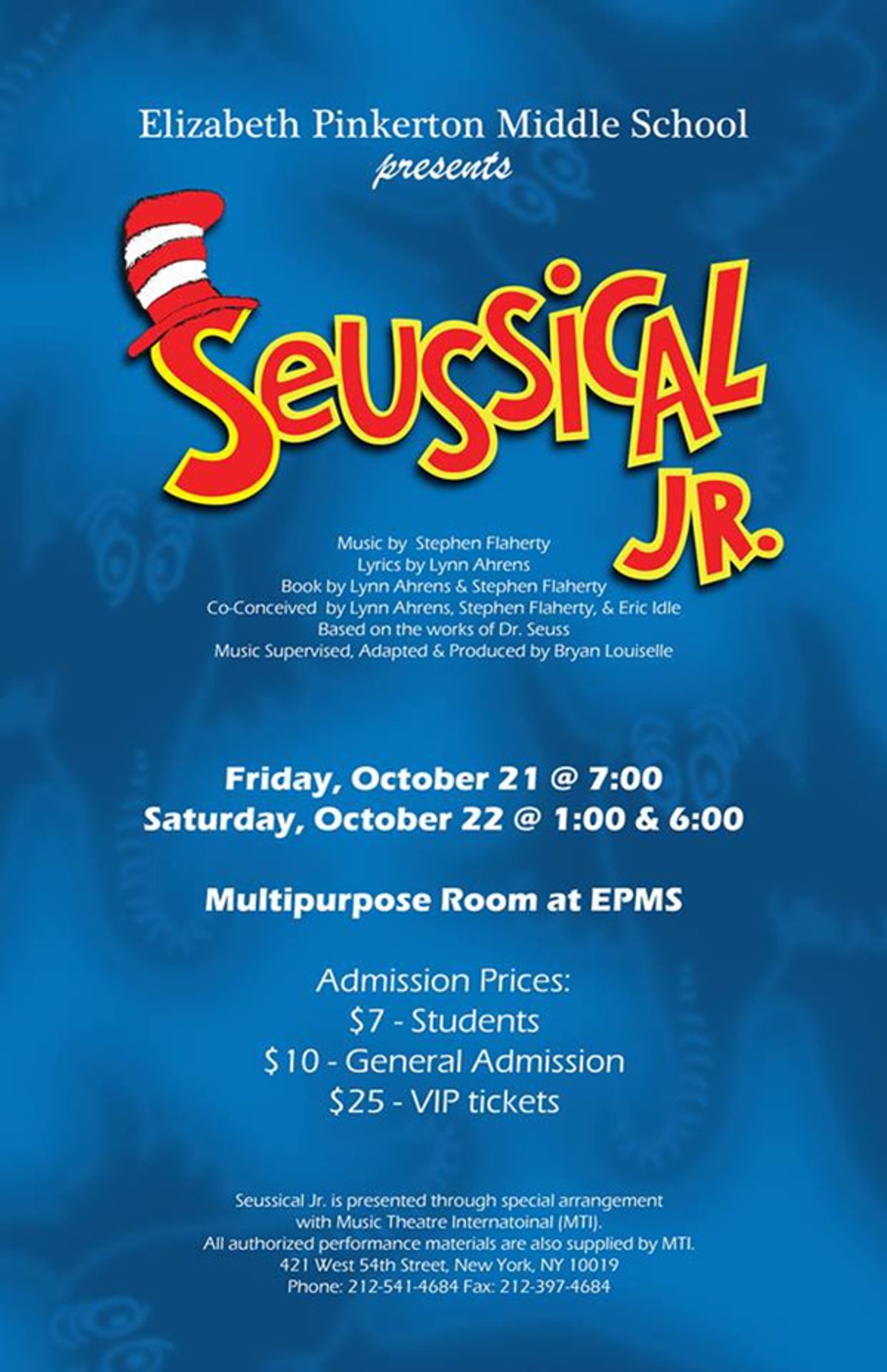 Photo Flash: Elizabeth Pinkerton Middle School Presents, 'Seussical Jr.' Photo Flash: Elizabeth Pinkerton Middle School Presents, 'Seussical Jr.' Image