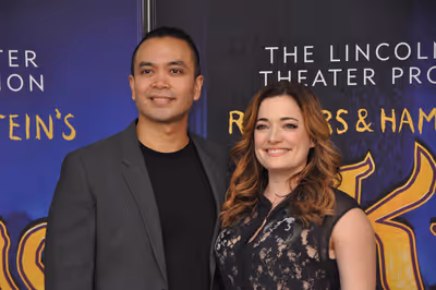 Jose Llana and  Laura Michelle Kelly Photo