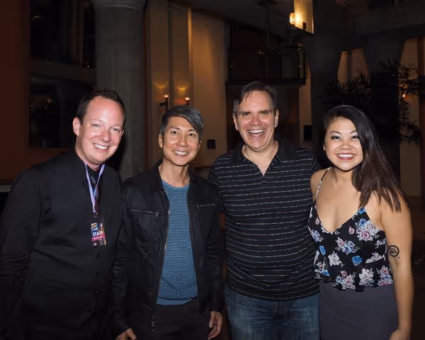 Corey Hirsch, Bryan Dobson, Charlotte Mary Wen, and friend Photo