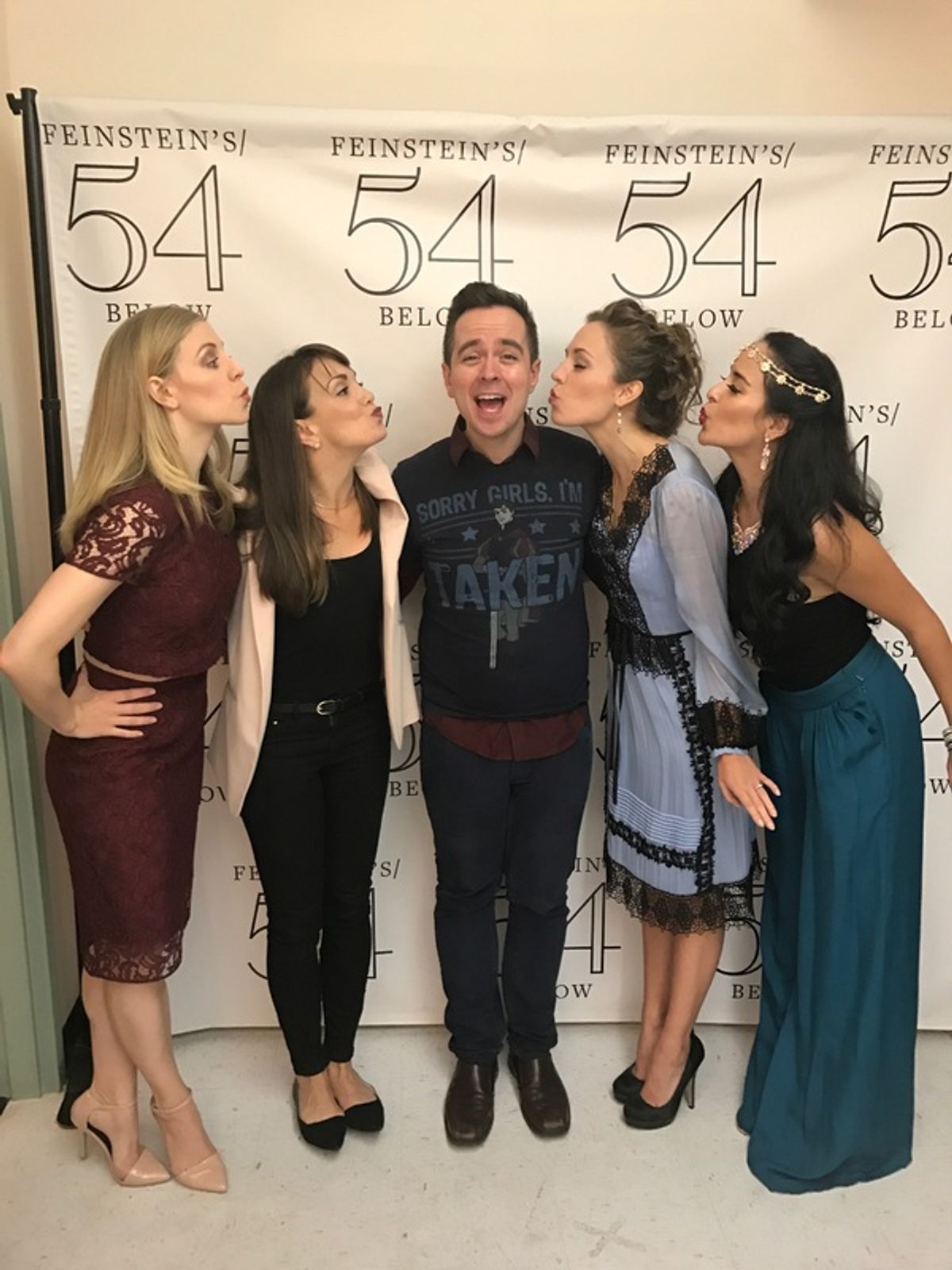 Benjamin Rauhala, Kirsten Scott, Kara Lindsay, Laura Osnes, and Courtney Reed
 at 