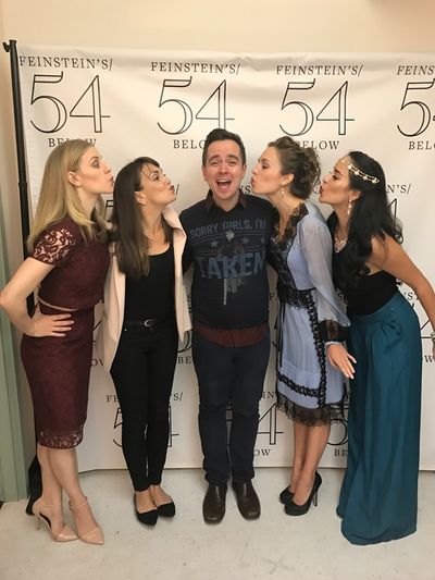 Benjamin Rauhala, Kirsten Scott, Kara Lindsay, Laura Osnes, and Courtney Reed
 Photo