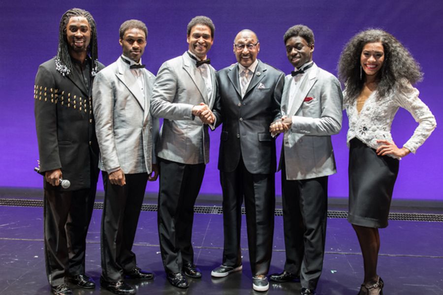 Photo Flash: Motown Legend The Hightops' Duke Fakir Meets MOTOWN THE MUSICAL's West End Cast Image