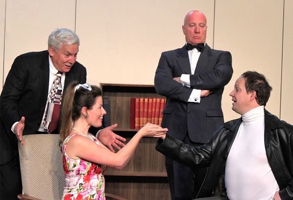 Kim Taylor, left, Pip Tompson, Peter Neaves, Lachlan Stewart Photo