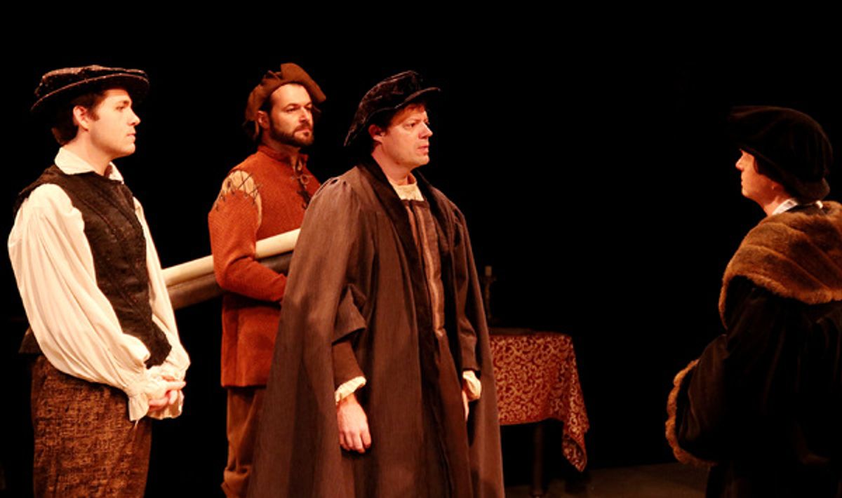 Rafe Sadler (Will Sanders), Cristophe (Laurent Prat), Thomas Cromwell (Joel Grothe), Thomas More (Joel Sandel) at 