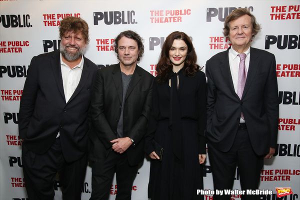 Oskar Eustis, David Leveaux, Rachel Weisz and David Hare  Photo