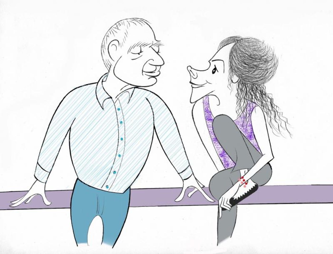 BWW Exclusive: Ken Fallin Draws the Stage - Mary-Louise Parker & Denis Arndt in HEISENBERG  Image