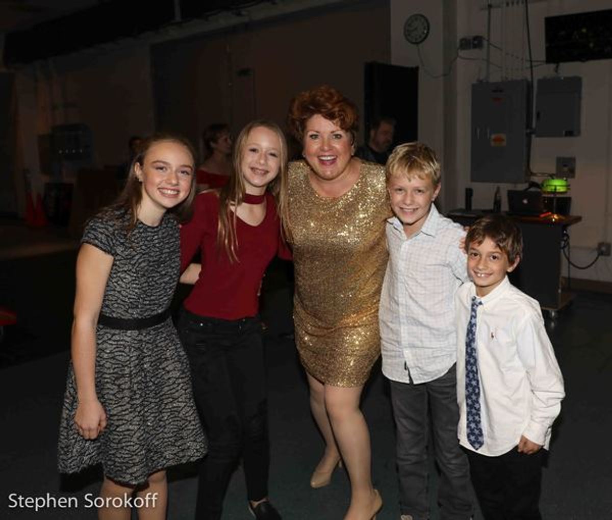 Klea Blackhurst,, Zoe, Olivia, Leo, Ari at 