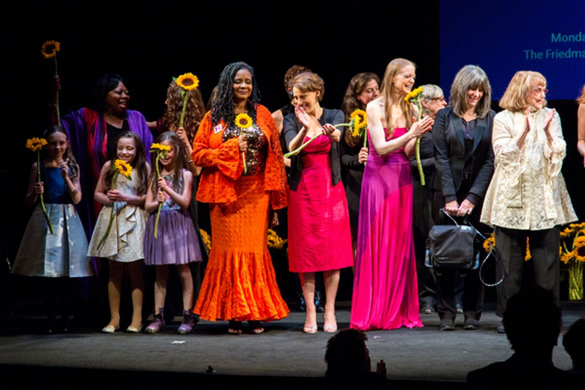 Ava Briglia, Carol Woods, Willow McCarthy, Aviva Winick, Jane Beller, Tonya Pinkins, Judy Kuhn, Erin Hill, Phyllis Newman at 