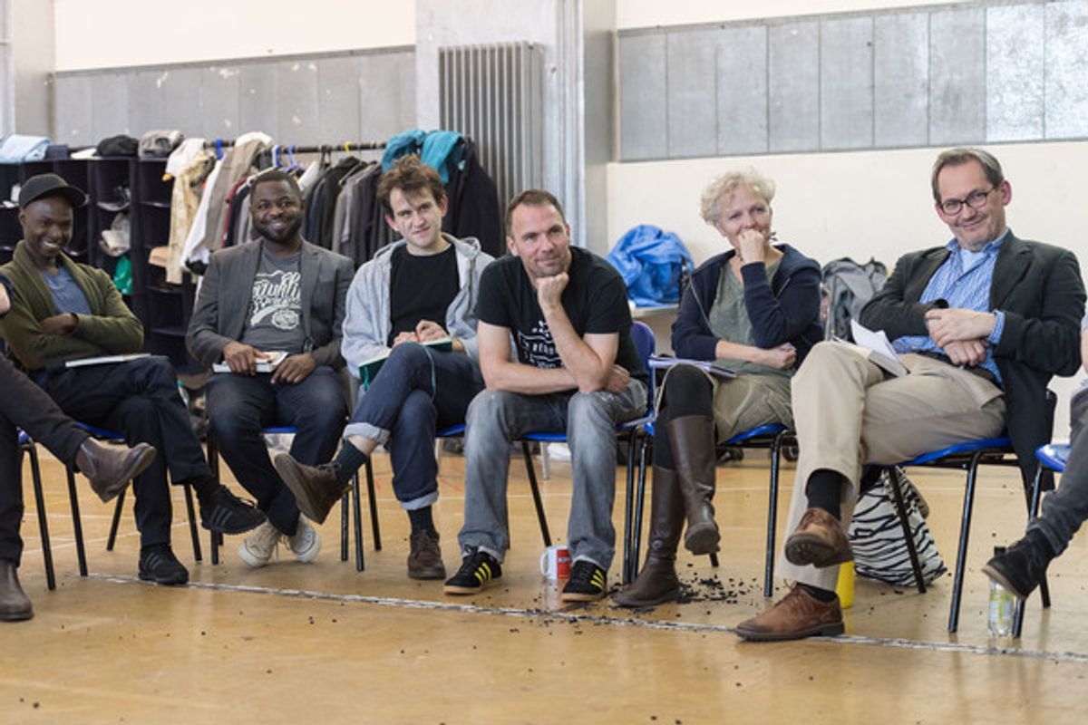 Fiston Barek, Fehinti Balogun, Harry Melling, Mark Rose, Joanne Howarth and Jonathan Coote at 