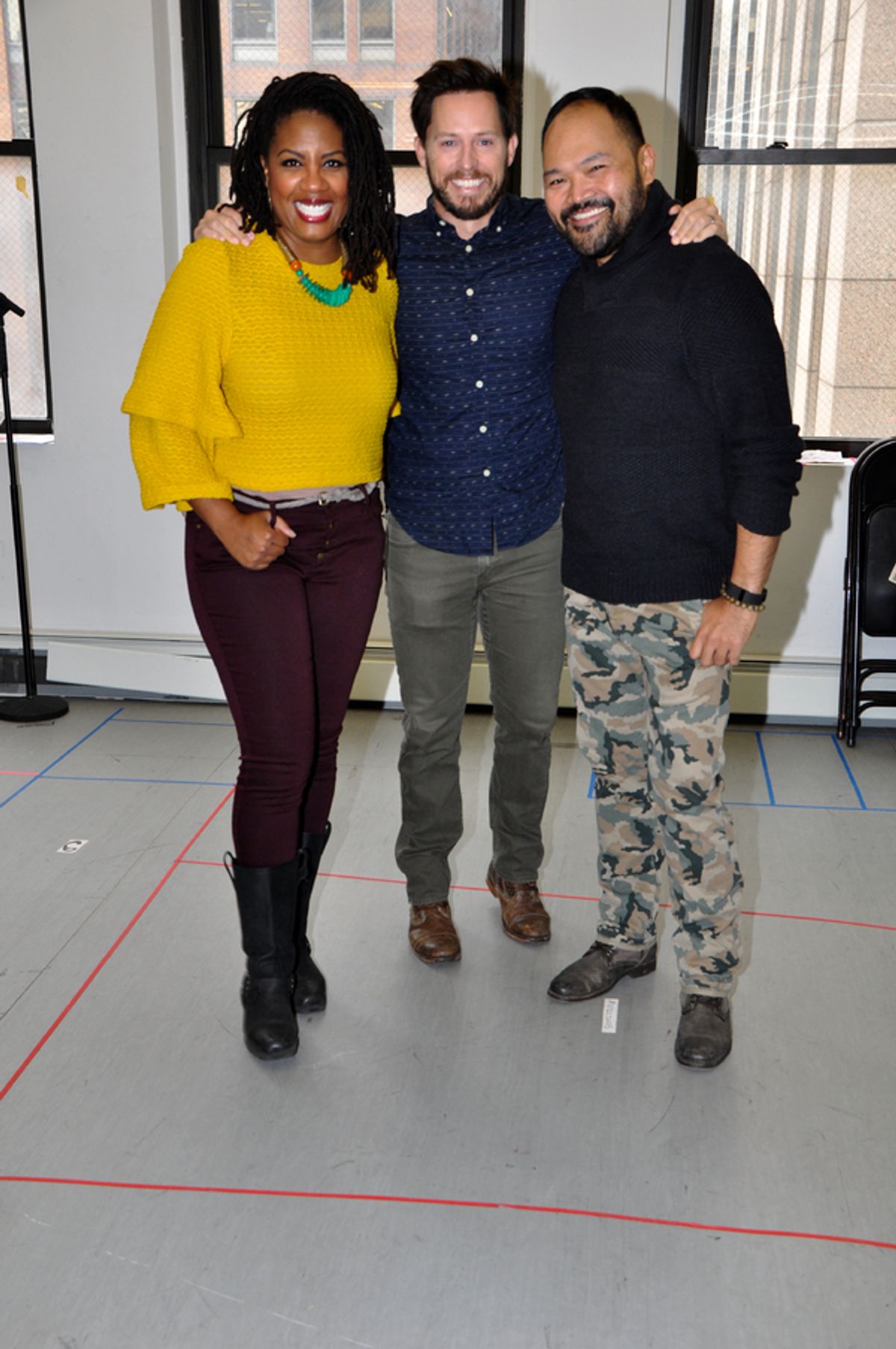 Christina Anthony, Andrew Call and Orville Mendoza at 