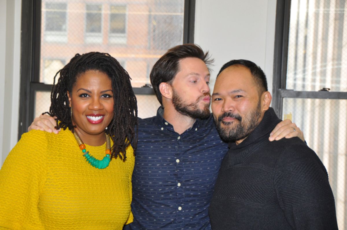 Christina Anthony, Andrew Call and Orville Mendoza at 