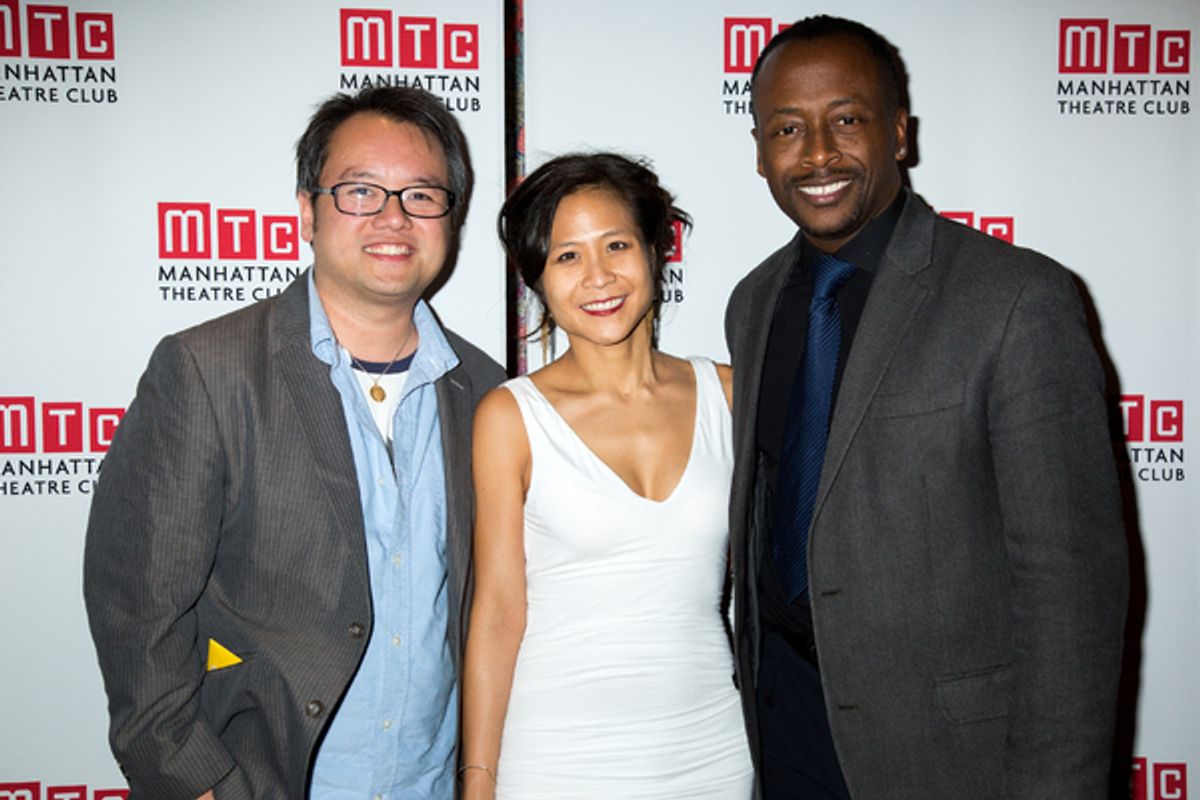 Qui Nguyen, May Adrales, Shane Rettig at 