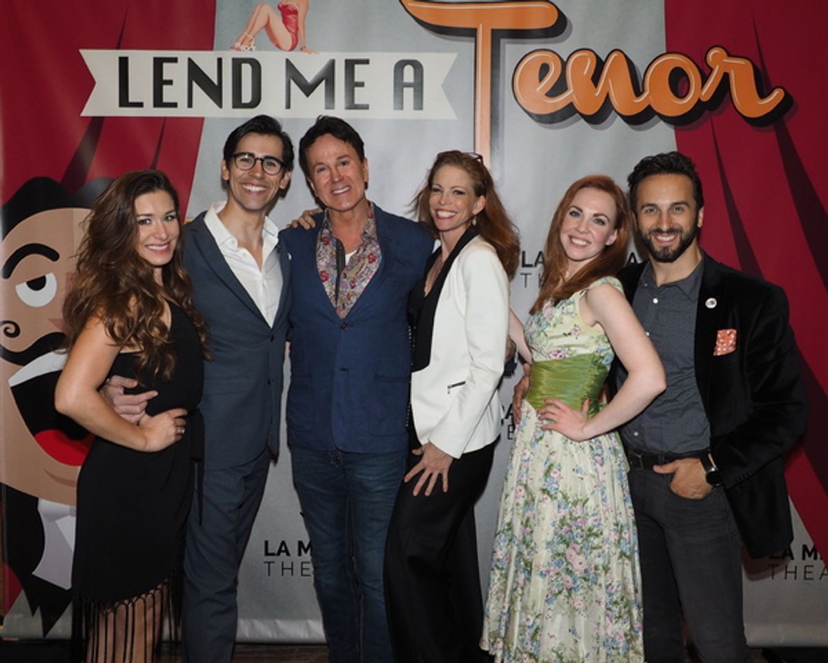 Cassandra Murphy, John Shartzer, Davis Gaines, Leslie Stevens, Kelley Dorney, and Justin Michael Wilcox at 