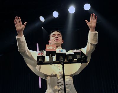 Aidan Marchetti is Pope Felipe in NUEVO CALIFORNIA by Bernardo Solano and Allan Havis Photo