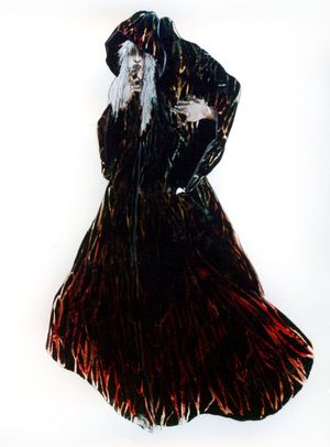 Ugly witch cape version by Costume Designer Ann Hould-Ward for the Original Broadway  Photo