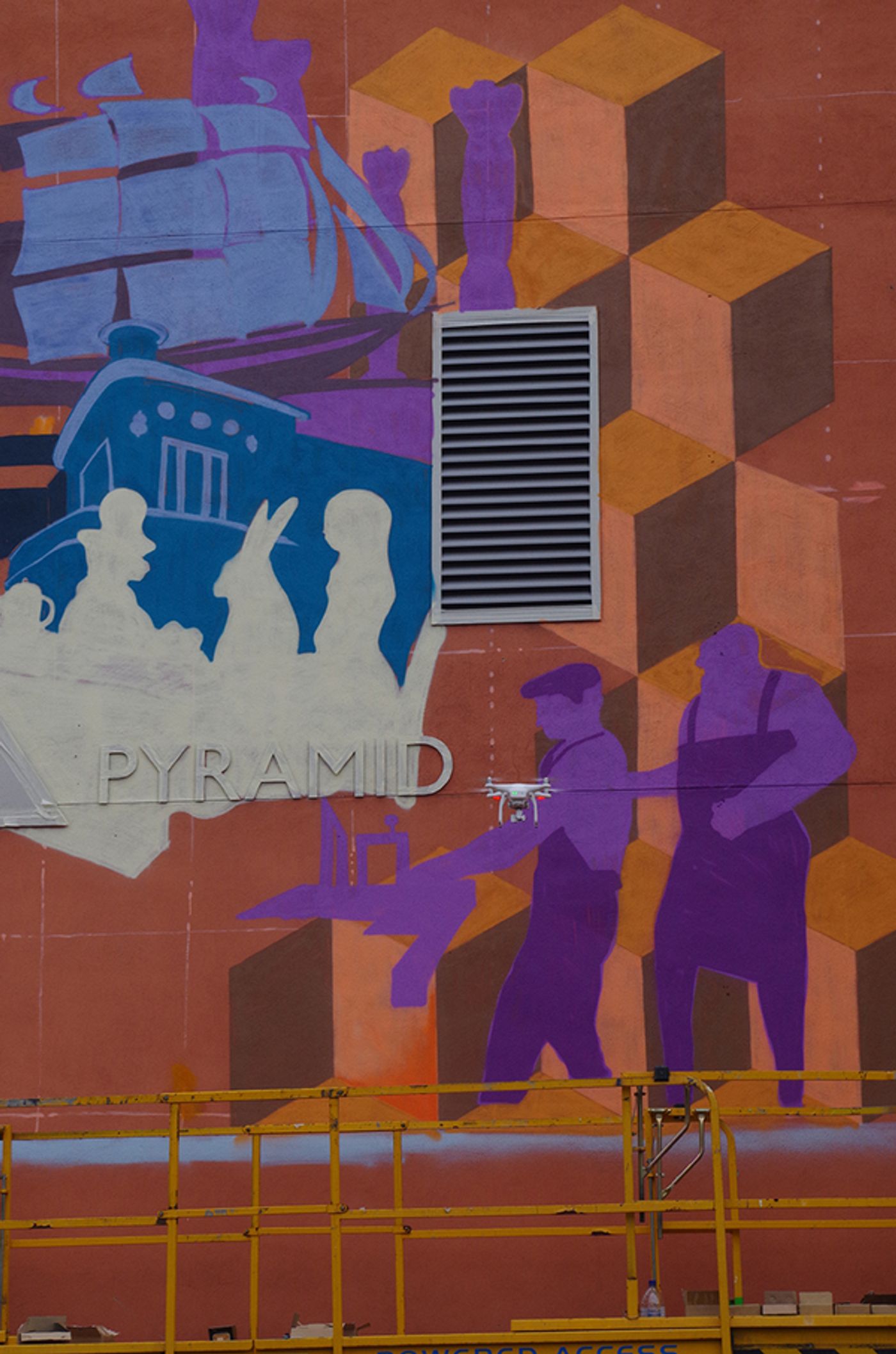 Photo Flash: Wired Young Carers Design Pyramid Mural to Celebrate Town's Heritage  Image