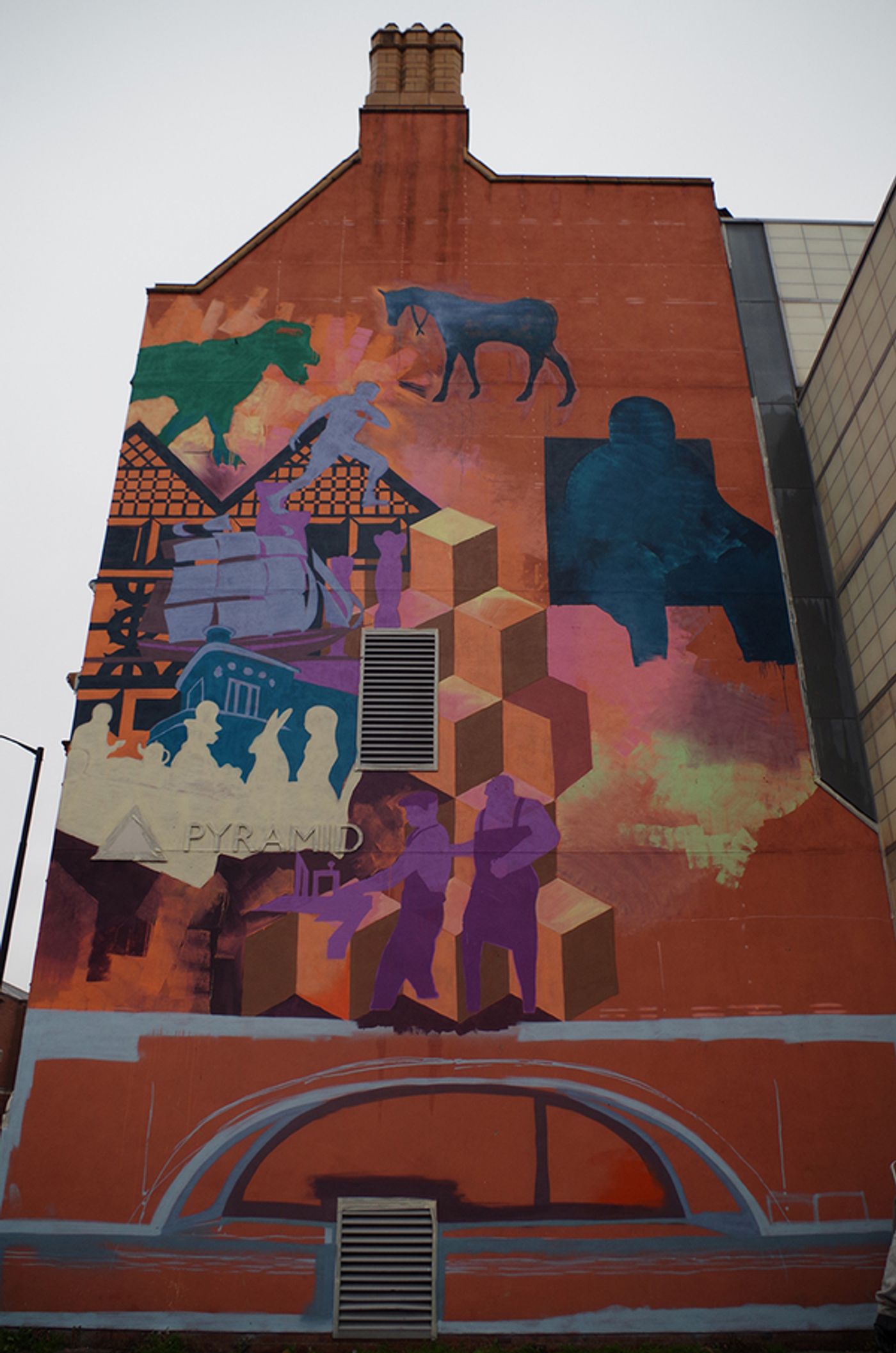 Photo Flash: Wired Young Carers Design Pyramid Mural to Celebrate Town's Heritage  Image