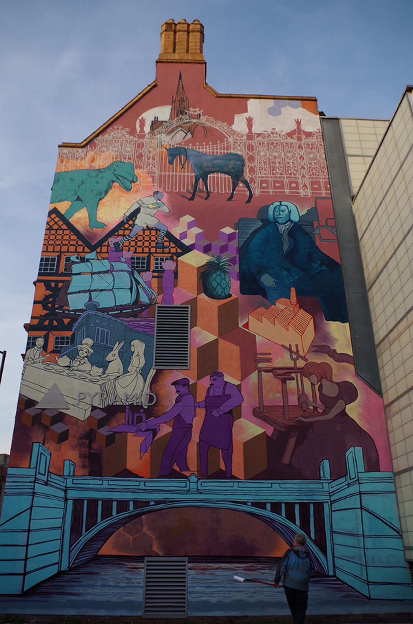 Photo Flash: Wired Young Carers Design Pyramid Mural to Celebrate Town's Heritage  Image