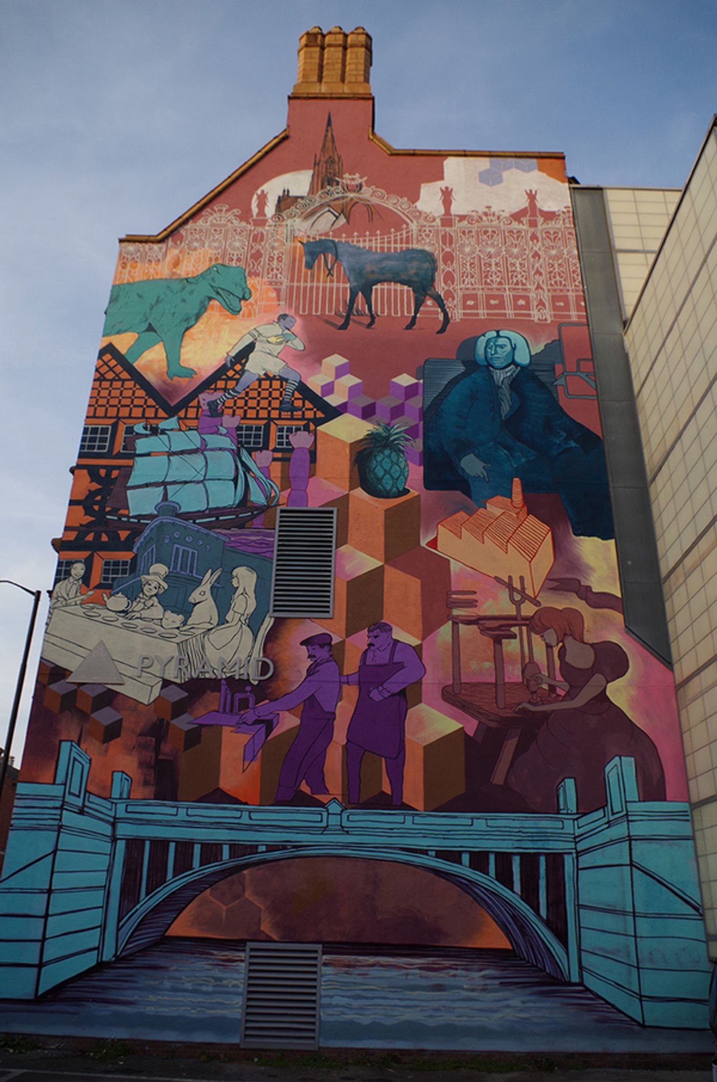 Photo Flash: Wired Young Carers Design Pyramid Mural to Celebrate Town's Heritage  Image