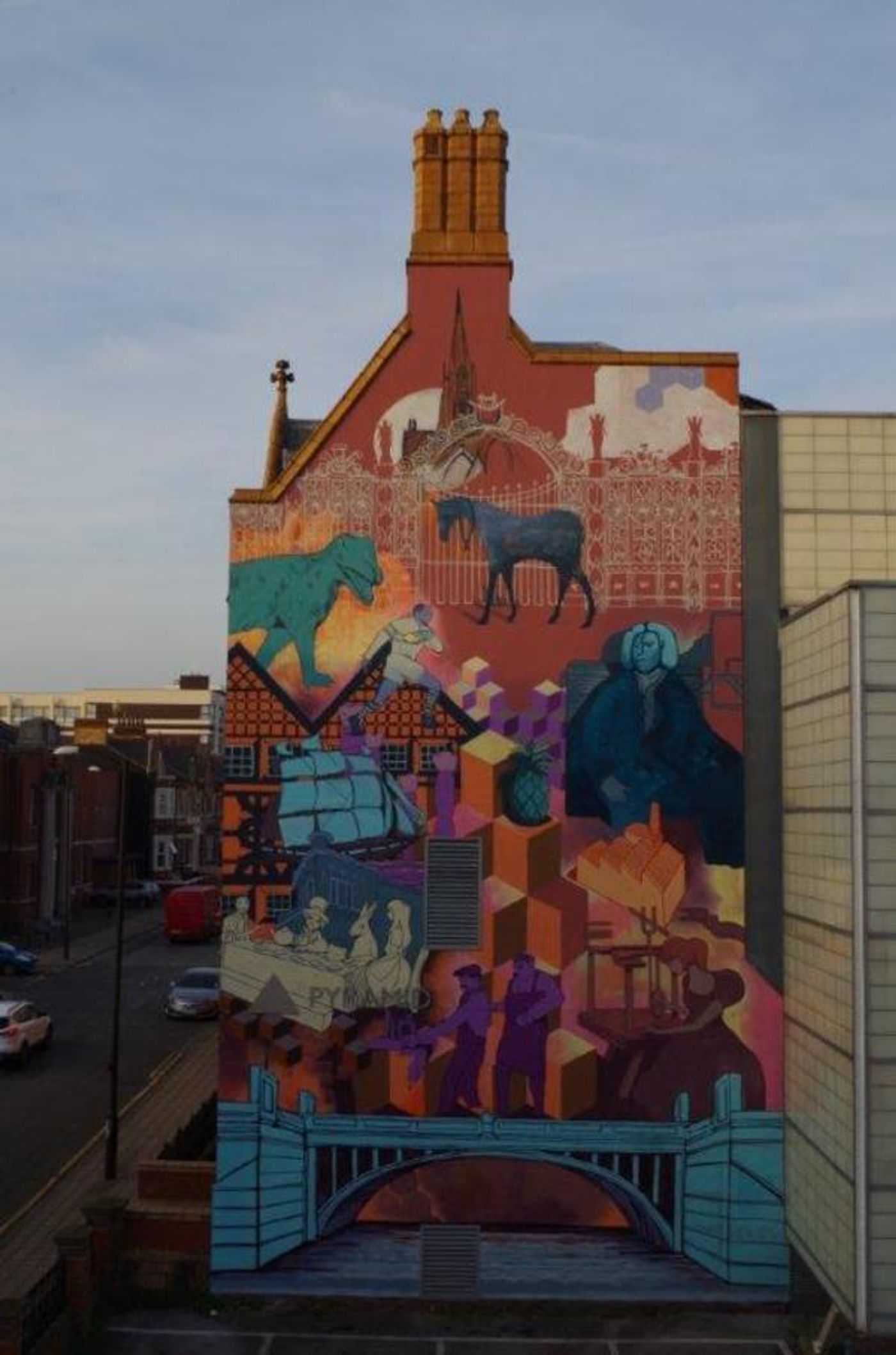 Photo Flash: Wired Young Carers Design Pyramid Mural to Celebrate Town's Heritage  Image