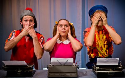 

Johnny Waaler, Paisley Forster Saunders and Benjamin McSherry in the SBCC Theatre A Photo