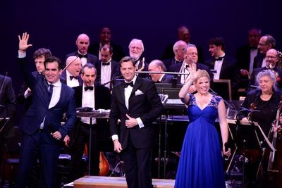 Brian d'Arcy James, Steven Reineke and Megan Hilty Photo