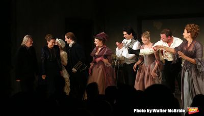 Christopher Hampton, Josie Rourke, with Liev Schreiber, Janet McTeerand Photo