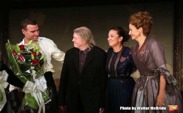 Liev Schreiber, Christopher Hampton, Josie Rourke and Janet McTeer Photo