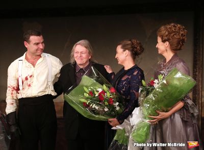 Liev Schreiber, Christopher Hampton, Josie Rourke and Janet McTeer  Photo