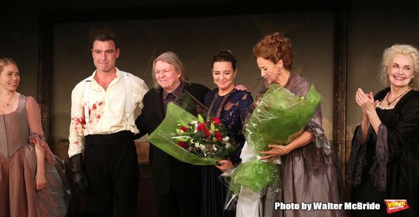 Birgitte Hjort Sorensen, Liev Schreiber, Christopher Hampton, Josie Rourke, Janet McT Photo