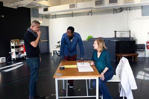 Artistic Director Chay Yew with James Vincent Meredith as Ray Leon and Mary Beth Fish Photo