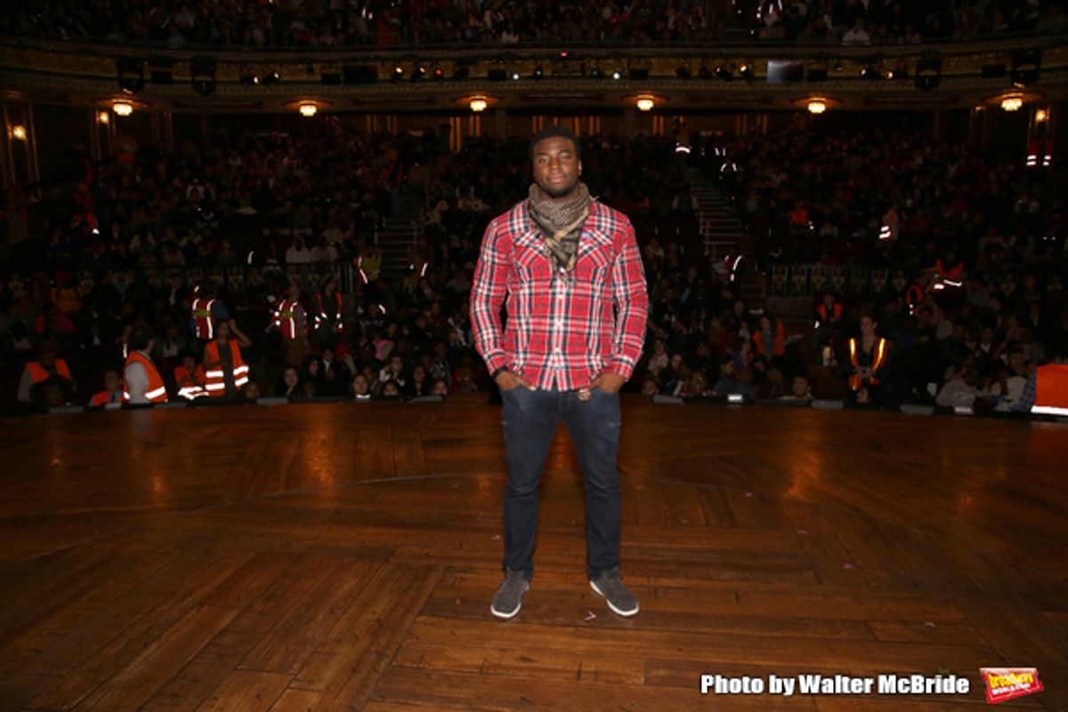 Cast member and moderator Okieriete Onaodowan  at 