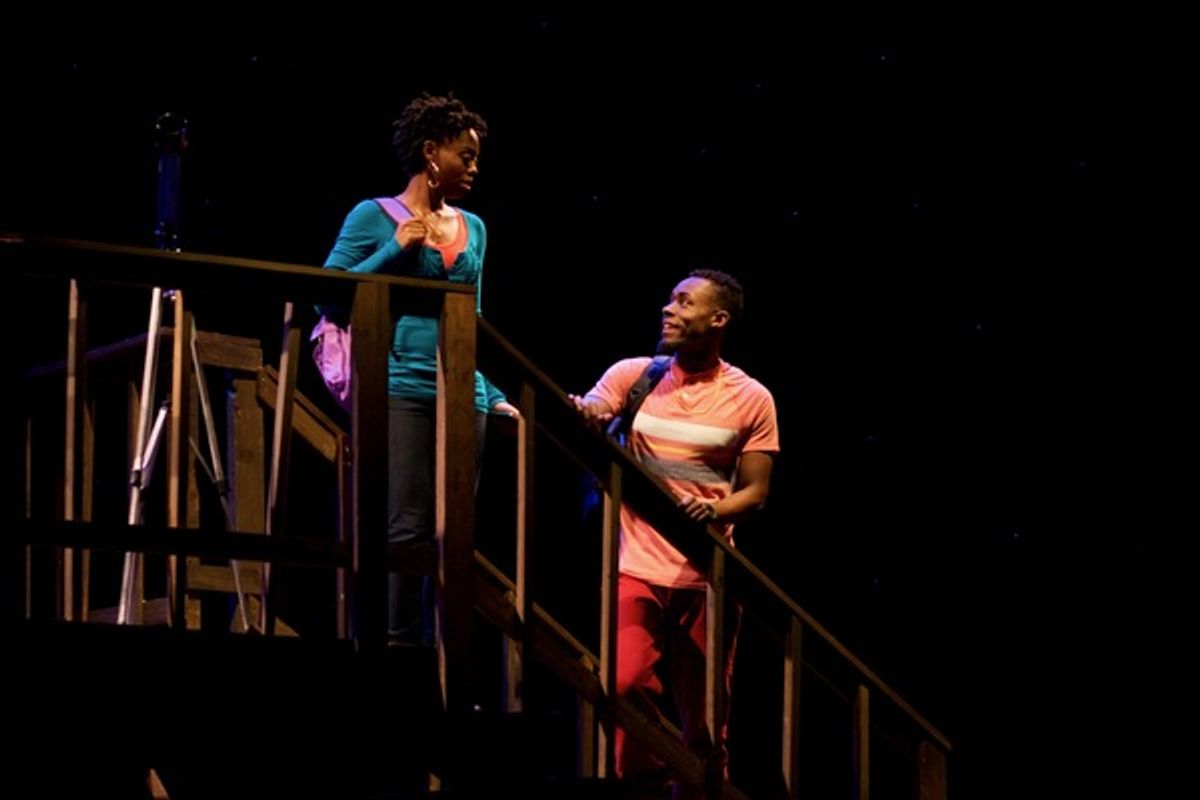 (L to R) Kashayna Johnson as Annie and Vaughn Ryan Midder as Malik in Milk Like Sugar at Mosaic Theater Company of DC, November 2-27, 2016. Photo by Ryan Maxwell. at 