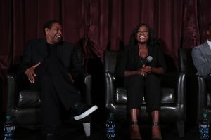 Denzel Washington and Viola Davis speak at the LA Guild Screening of "Fences" at the Regency Village Theatre in Los Angeles, CA on November 5, 2016...(Photo: Alex J. Berliner / ABImages) @ BroadwayWorld Denzel Washington and Viola Davis speak at the LA Guild Screening of "Fences" at the Photo
